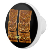 金ゴールドティキ彫刻サンダー_コーブ セラミックノブ (右)