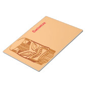 金ゴールドティキ彫刻サンダー_コーブ ノートパッド (アングル)