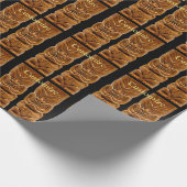 金ゴールドティキ彫刻サンダー_コーブ ラッピングペーパー (角)