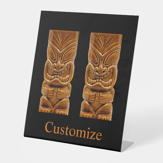 金ゴールドティキ彫刻サンダー_コーブ 台座サイン (正面)