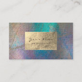 金ゴールドティファニー海トロピックフォイル植物性繊細 名刺 (正面)