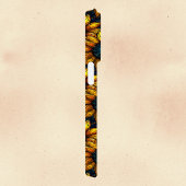 金ゴールドティール(緑がかった色)ひまわりステンドグラスモノグラム Case-Mate iPhoneケース