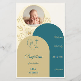 金ゴールドティール（緑がかった色）《キリスト教》洗礼式や命名式バプティスメニュー