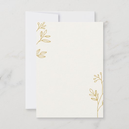 金ゴールドティール(緑がかった色)《キリスト教》洗礼式や命名式バプテスマ サンキューカード (裏面)