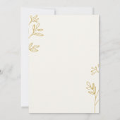 金ゴールドティール(緑がかった色)《キリスト教》洗礼式や命名式バプテスマ 招待状 (裏面)