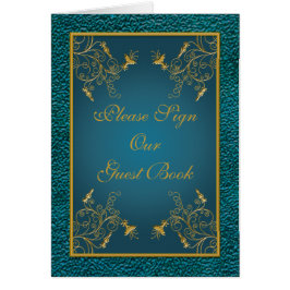 金ゴールドティール（緑がかった色）テーブルカード