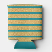 金ゴールドティール(緑がかった色)「ハローフォーティ」誕生日グリッター 缶クーラー (裏面)