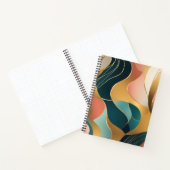 金ゴールドティール(緑がかった色)バラオーガニック形状 ノートブック (内部)