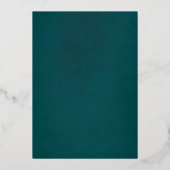 金ゴールドティール（緑がかった色）バラレースキンセアニェラ誕生日 箔招待状 (裏面)