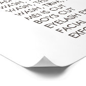 金ゴールドティール(緑がかった色)フローラビューティシアンメニュー価格ポスター ポスター (角)