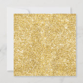 金ゴールドティール（緑がかった色）フローラホリーグリッタークリス企業のマス 招待状 (裏面)