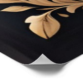 金ゴールドティール（緑がかった色）ヴェローナサンセットバイブル詩カスタマイズ ポスター (角)