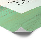 金ゴールドティール（緑がかった色）感謝の確認3忠実な顧客 ポスター (角)