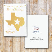 金ゴールドテキサス州スタークリスマス 箔カード