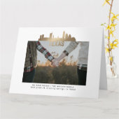 金ゴールドテキサス州州移動案内カード カード (黄色い花)