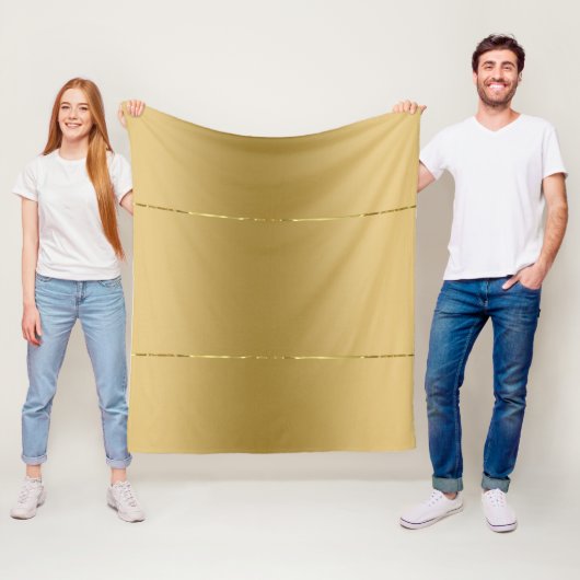 金ゴールドテクスチフェイクーのメタリックなアクセント フリースブランケット (インサイチュ)