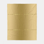 金ゴールドテクスチフェイクーのメタリックなアクセント フリースブランケット (正面)