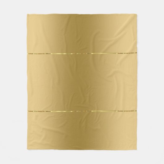 金ゴールドテクスチフェイクーのメタリックなアクセント フリースブランケット (正面)