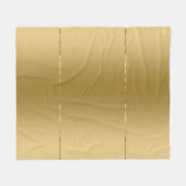 金ゴールドテクスチフェイクーのメタリックなアクセント フリースブランケット (正面(横))