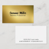 金ゴールドテクスチャの背景 名刺 (正面/裏面)