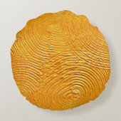 金ゴールドテクスチャサーフェス、ゴールデン背景、ペイント ラウンドクッション (裏面)