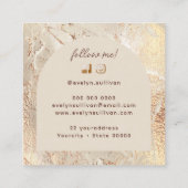 金ゴールドテクスチャビジネスカード スクエア名刺 (裏面)