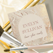 金ゴールドテクスチャビジネスカード スクエア名刺