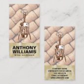 金ゴールドテクスチャワインオープナー |コルク 名刺 (正面/裏面)