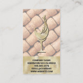 金ゴールドテクスチャーワイングラス |コルク 名刺 (裏面)