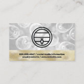 金ゴールドテクスチャーワイングラス |ワインバレル 名刺 (裏面)