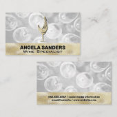 金ゴールドテクスチャーワイングラス 名刺 (正面/裏面)