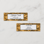 金ゴールドテクスチャ付き卒業式の挿入ネームカード コーリングカード (正面/裏面)