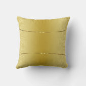 金ゴールドテクスチャ背景色光沢のある金ゴールドアクセント クッション (裏面)