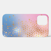 金ゴールドテクスチャ：グラデーション抽象芸術背景 Case-Mate iPhoneケース (裏面 (横))