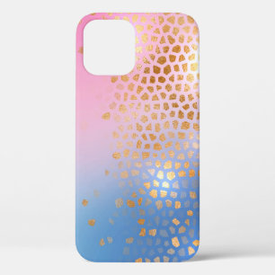 金ゴールドテクスチャ:グラデーション抽象芸術背景 iPhone 12ケース