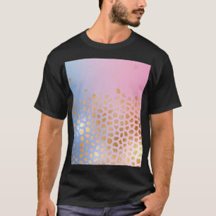 金ゴールドテクスチャ:グラデーション抽象芸術背景 Tシャツ