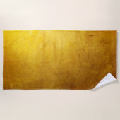 金ゴールドテクスチャ ビーチタオル (正面)