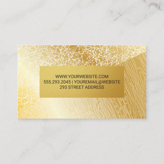 金ゴールドテクスチャ | 金ゴールド木目模様 名刺 (裏面)