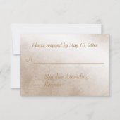 金ゴールドテクスチャRSVP 出欠カード (裏面)