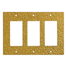 金ゴールドテクストリプルロッカーライトスイッチカバー