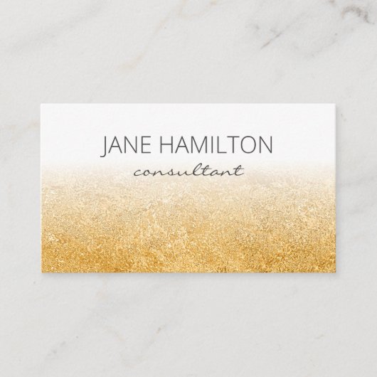 金ゴールドテクスモダンチャ名刺 名刺 (正面)