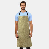 金ゴールドテグランジクスチャを使用して効果を作成動揺してする エプロン (着用した状態)
