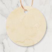 金ゴールドテディベア熱気球ベビーシャワー フェイバータグ (裏面)