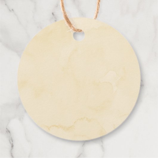 金ゴールドテディベア熱気球ベビーシャワー フェイバータグ (裏面)