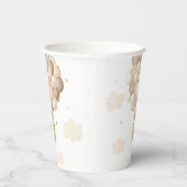 金ゴールドテディベア熱気球ベビーシャワー 紙コップ (右)