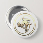 金ゴールドテニスファン追加文字 缶バッジ (正面&裏面)