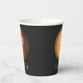 金ゴールドテニスラケットエレガントスポーツテーマパーティブラック 紙コップ (左)