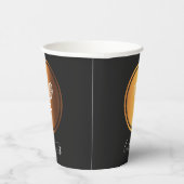 金ゴールドテニスラケットエレガントスポーツテーマパーティブラック 紙コップ (右)