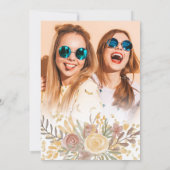 金ゴールドテラコッタフローラ水の色Sweet 16写真 招待状 (裏面)