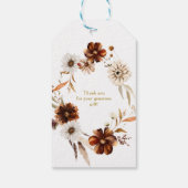 金ゴールドテラコッタラスト秋ブライダルシャワー ギフトタグ (裏面)